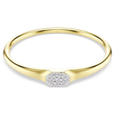 Dextera bangle Round cut, White, Gold-tone plated